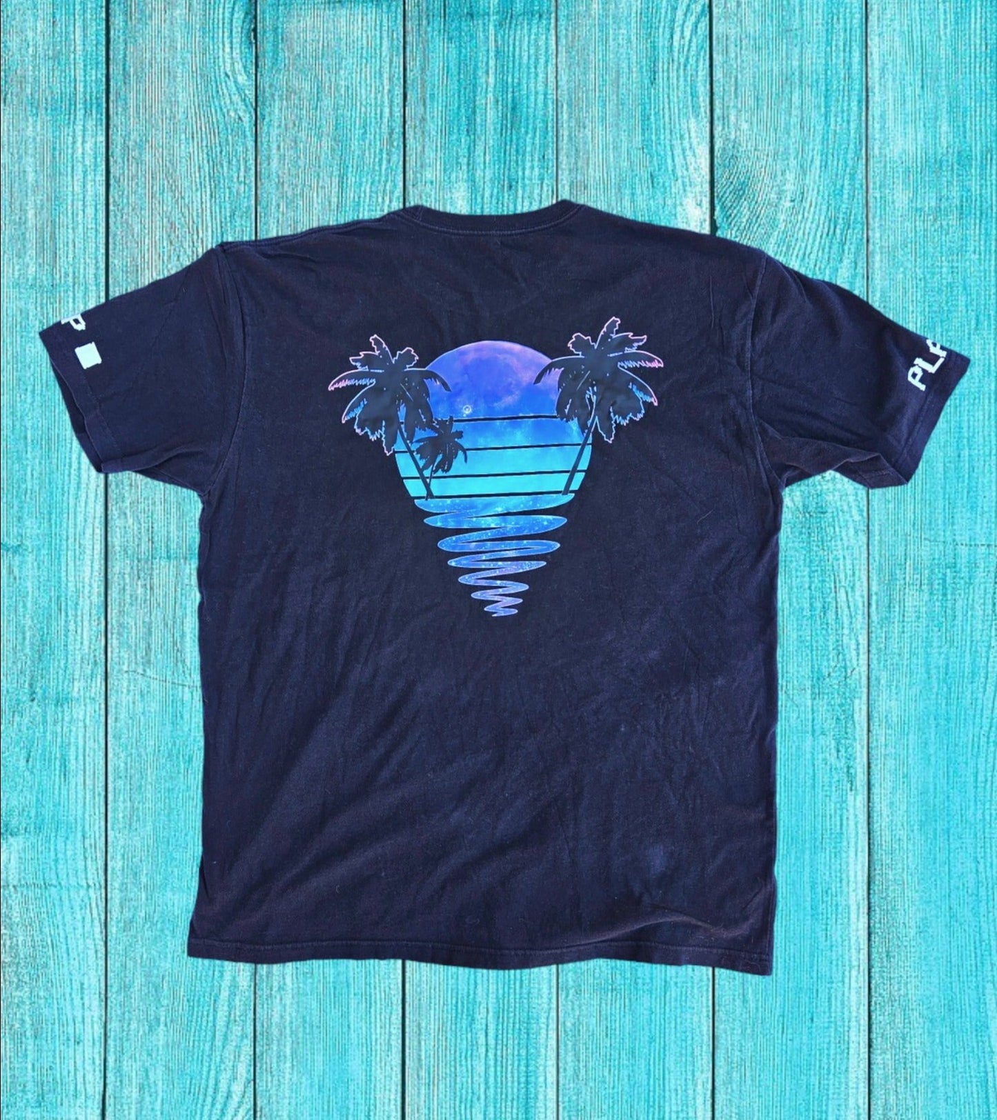 Neon Moonrise Unisex Vintage Tee