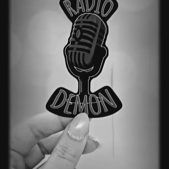 Radio Demon Sticker - Alastor, Creepy Goth Vibes, Demonic Has-Been, Retro Hell Aesthetic