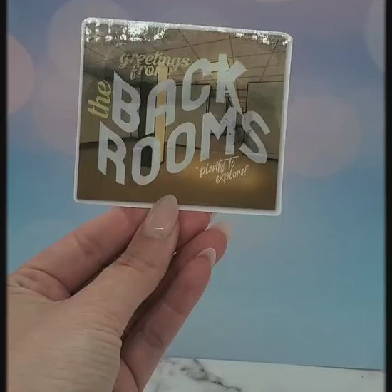 The Backrooms Sticker - Postcard, Liminal Space, Back Rooms, Creepypasta, Retro