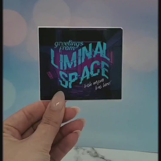 Liminal Space Sticker - Retro Postcard, Weird, Meme, Creepy Travel