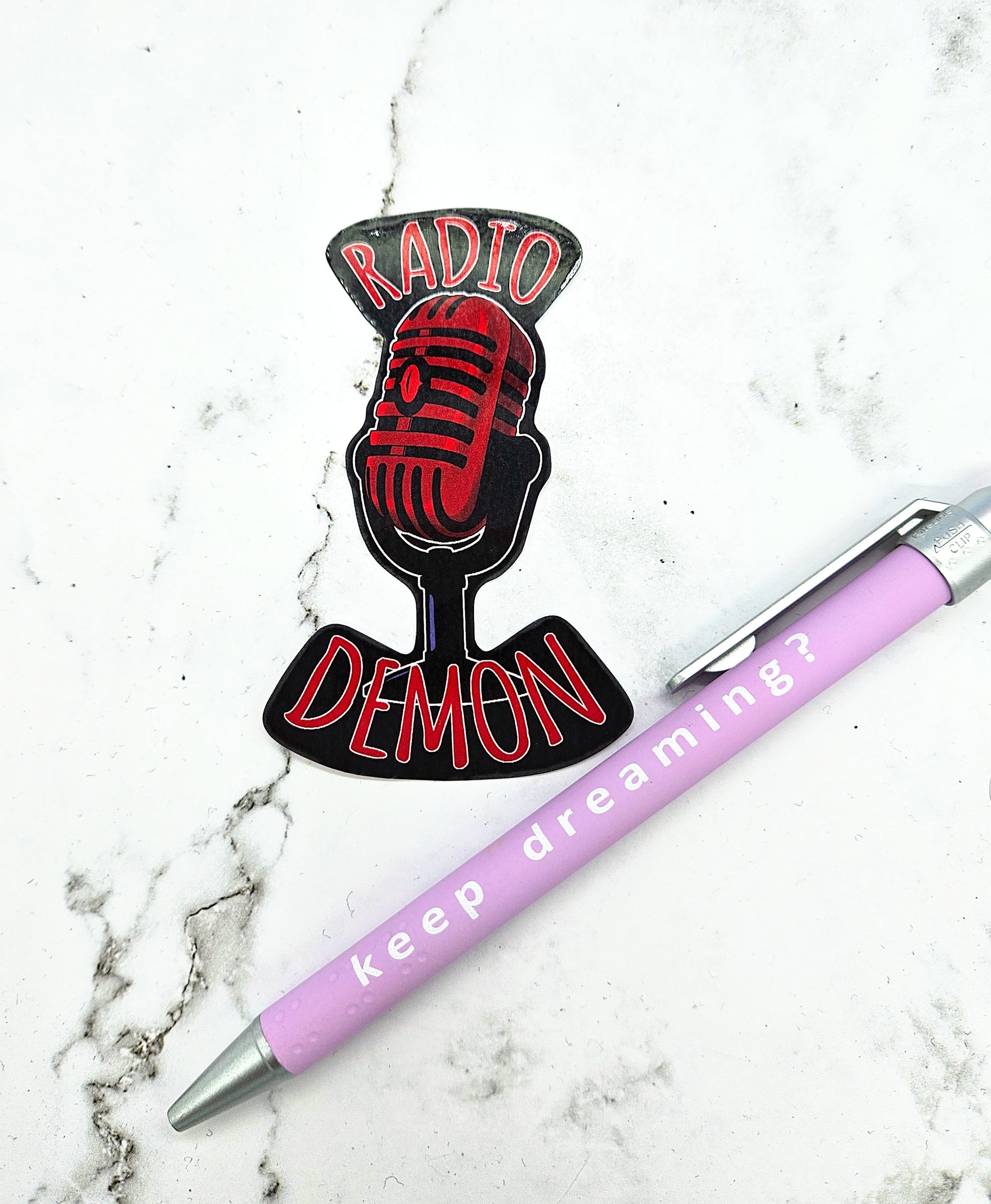 Radio Demon Sticker - Alastor, Creepy Goth Vibes, Demonic Has-Been, Retro Hell Aesthetic