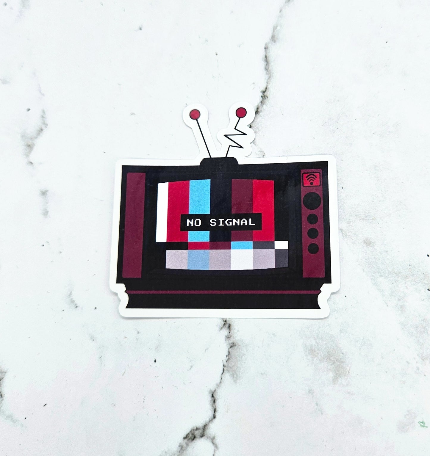 TV Lost Your Signal Sticker - Hazbin Hotel, Vox, TV Demon, Has-Been