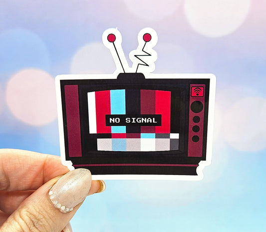 TV Lost Your Signal Sticker - Hazbin Hotel, Vox, TV Demon, Has-Been
