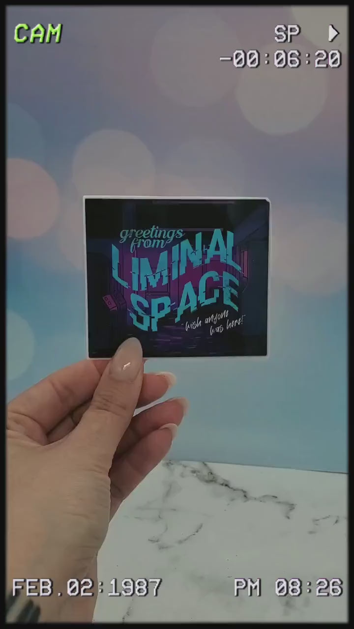 Liminal Space Sticker - Retro Postcard, Weird, Meme, Creepy Travel