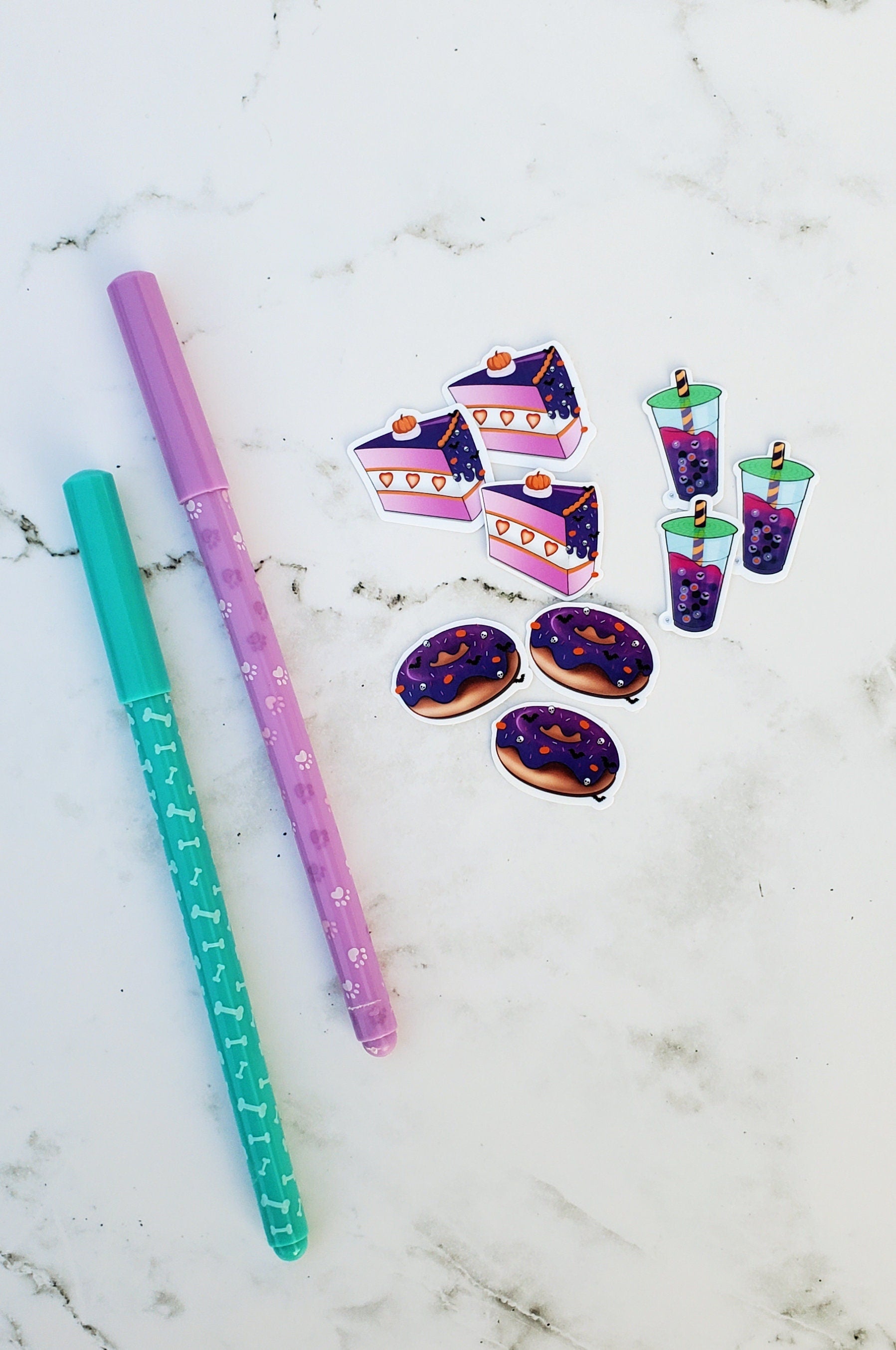 Halloween Dessert Tiny Stickers Kawaii 9 pack
