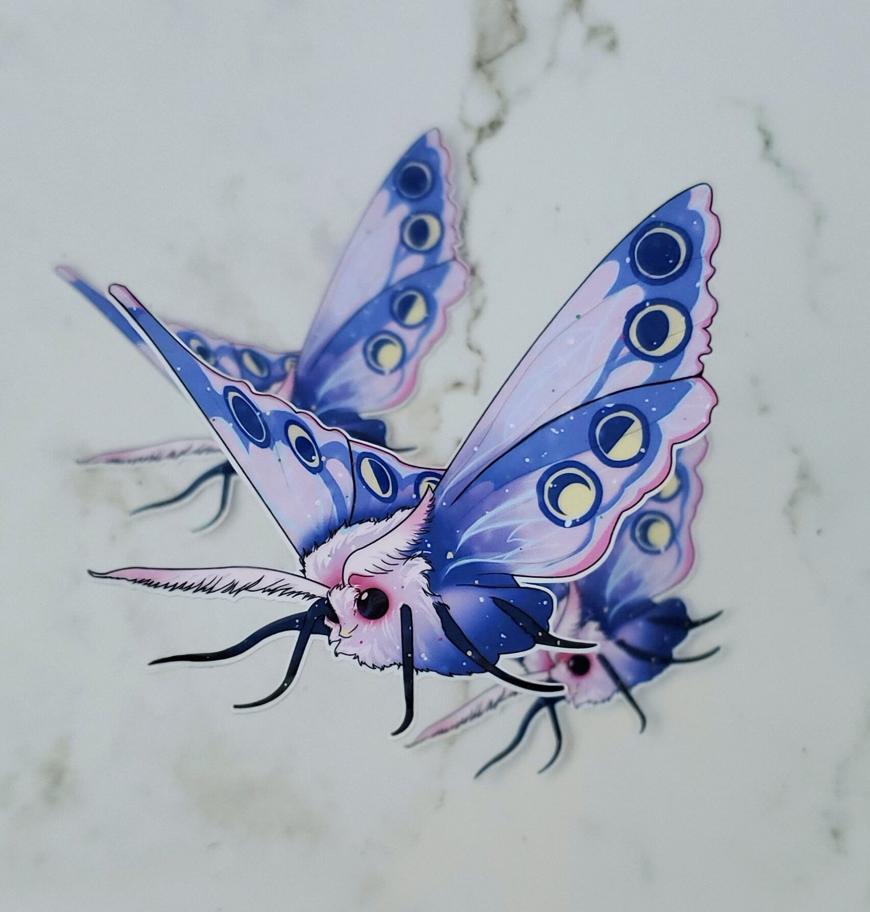 Mystic Moth Purple Sticker