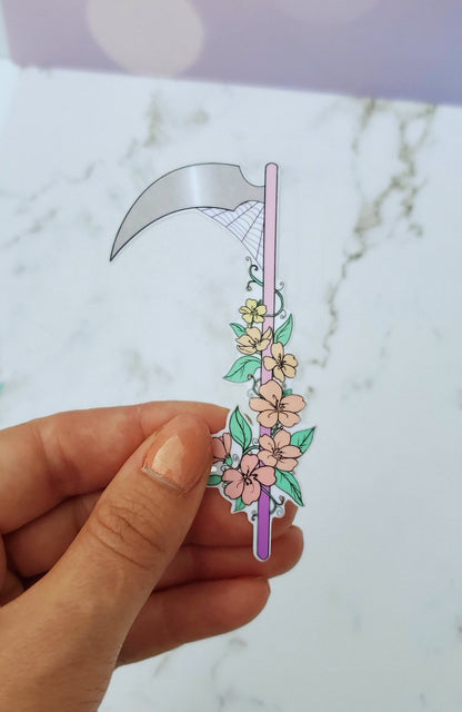 Floral Scythe Pink Sticker
