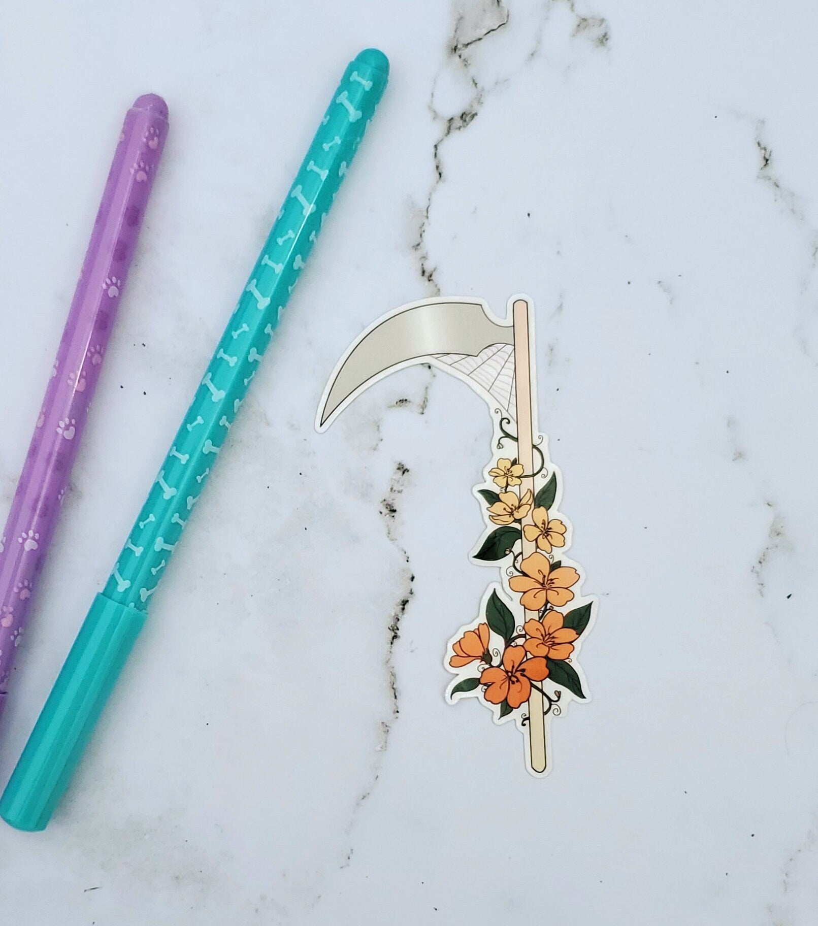 Fall Cottagecore Scythe Sticker