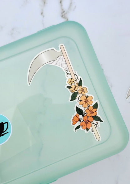 Floral Scythe Stickers 3 pack