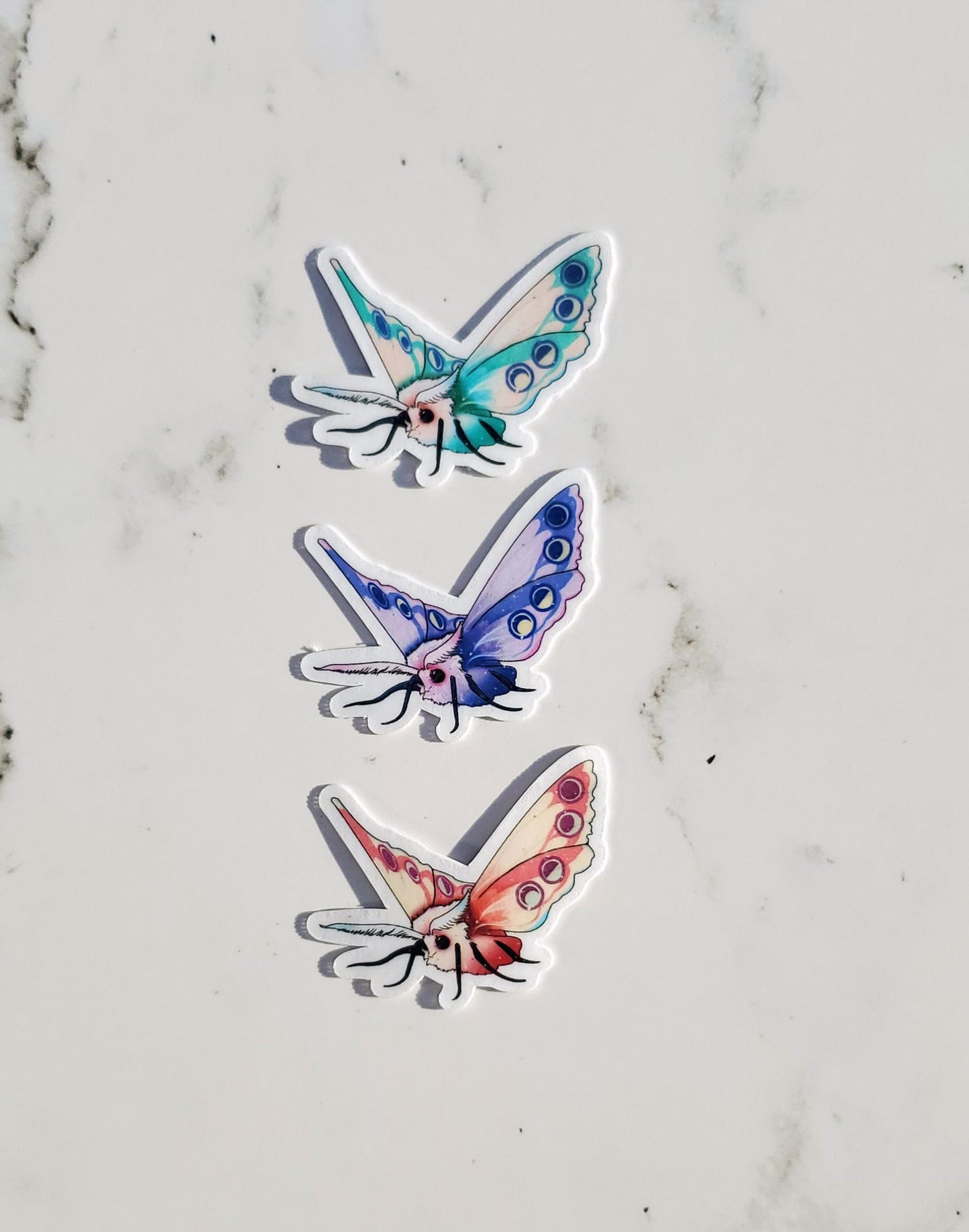 Mini Moth Stickers 9 pack