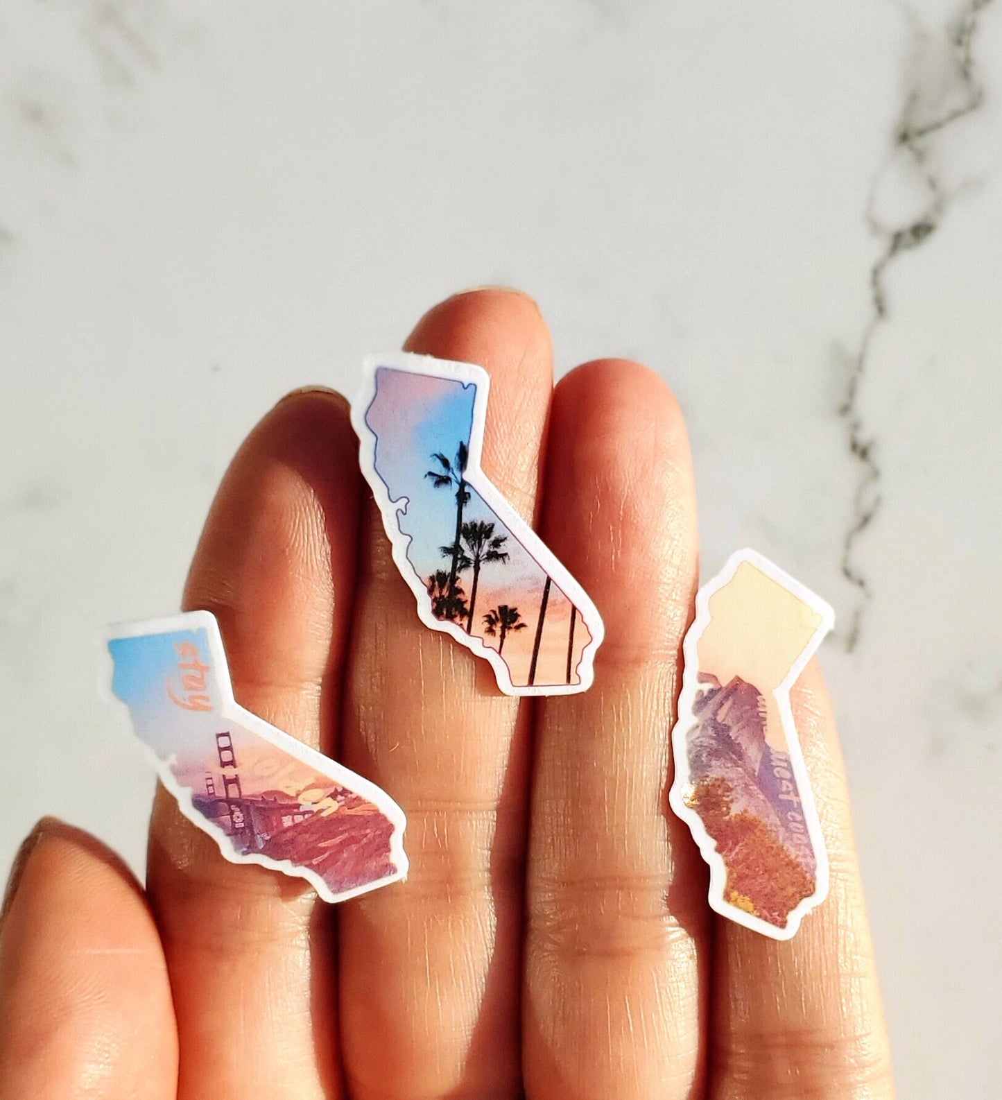 Mini California Stickers 9 pack