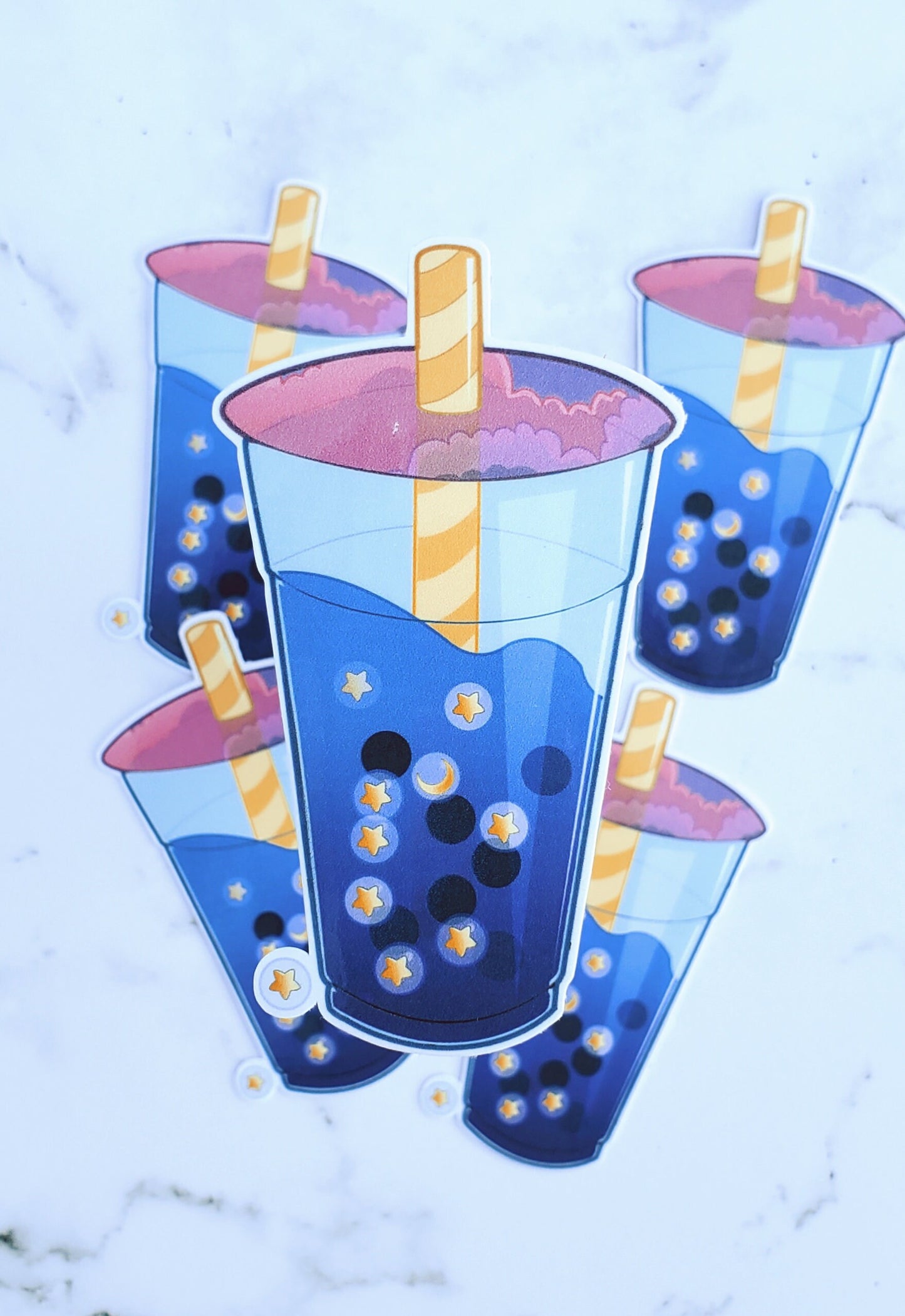 Kawaii Celestial Boba Sticker