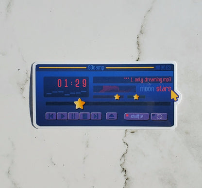 Dreamy Winamp Player Vinyl Sticker