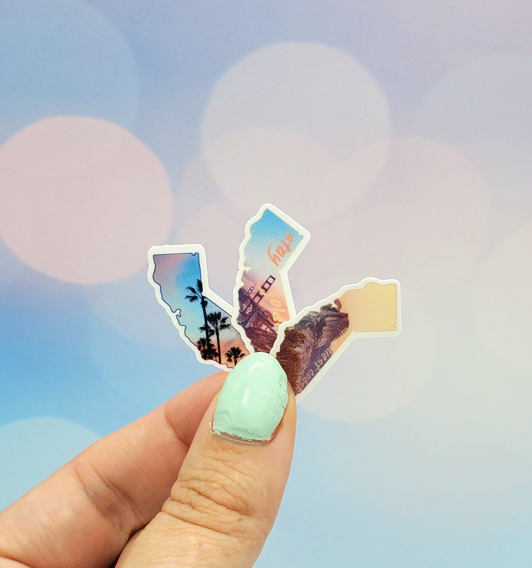 Mini California Stickers 9 pack