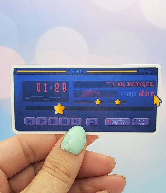 Dreamy Winamp Player Vinyl Sticker