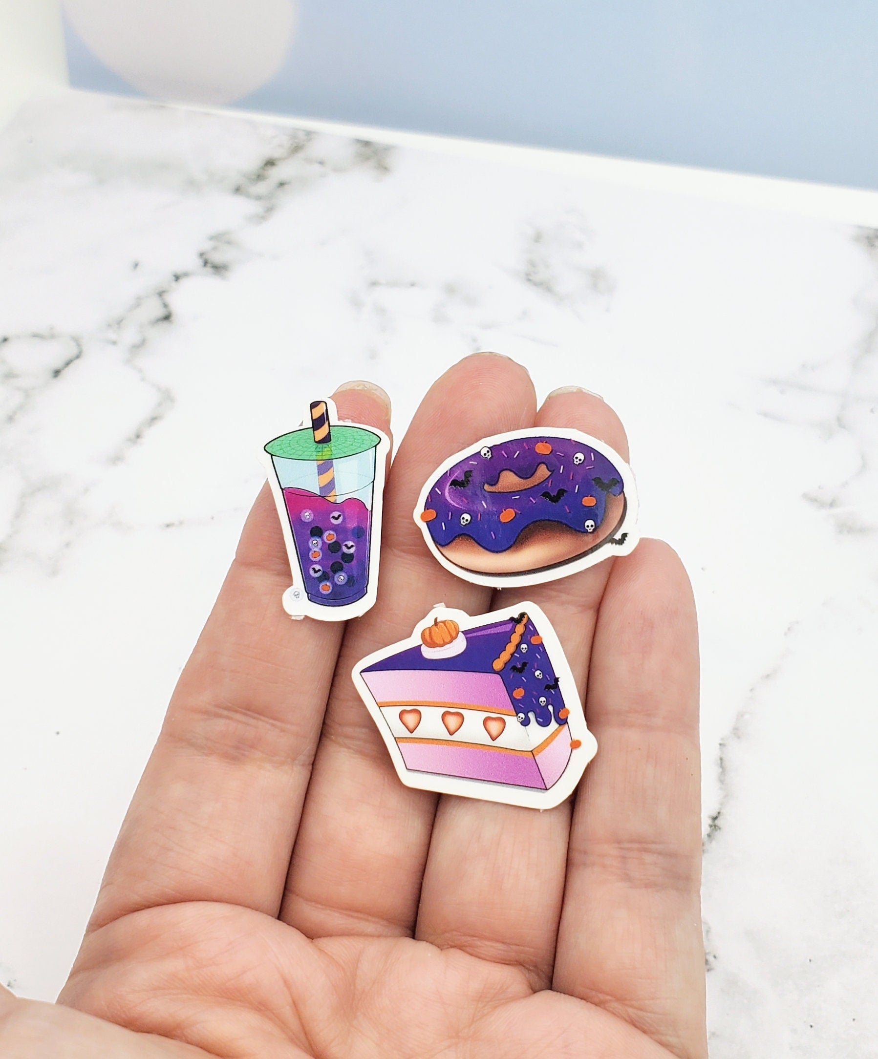 Halloween Dessert Tiny Stickers Kawaii 9 pack
