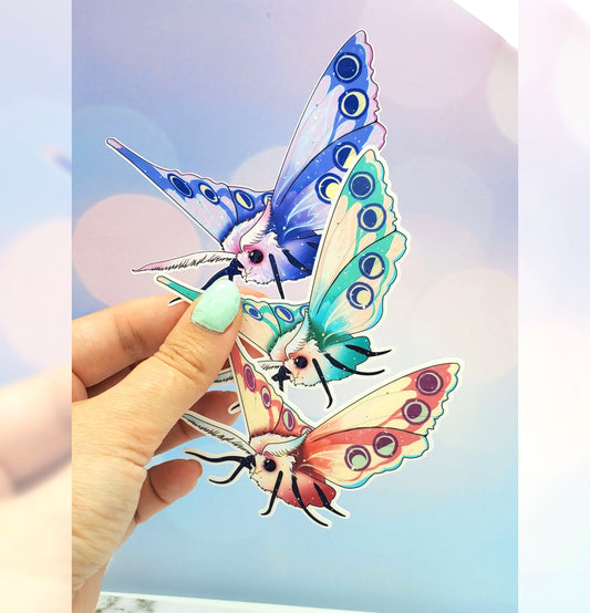 Mystic Moth Stickers 3 pack