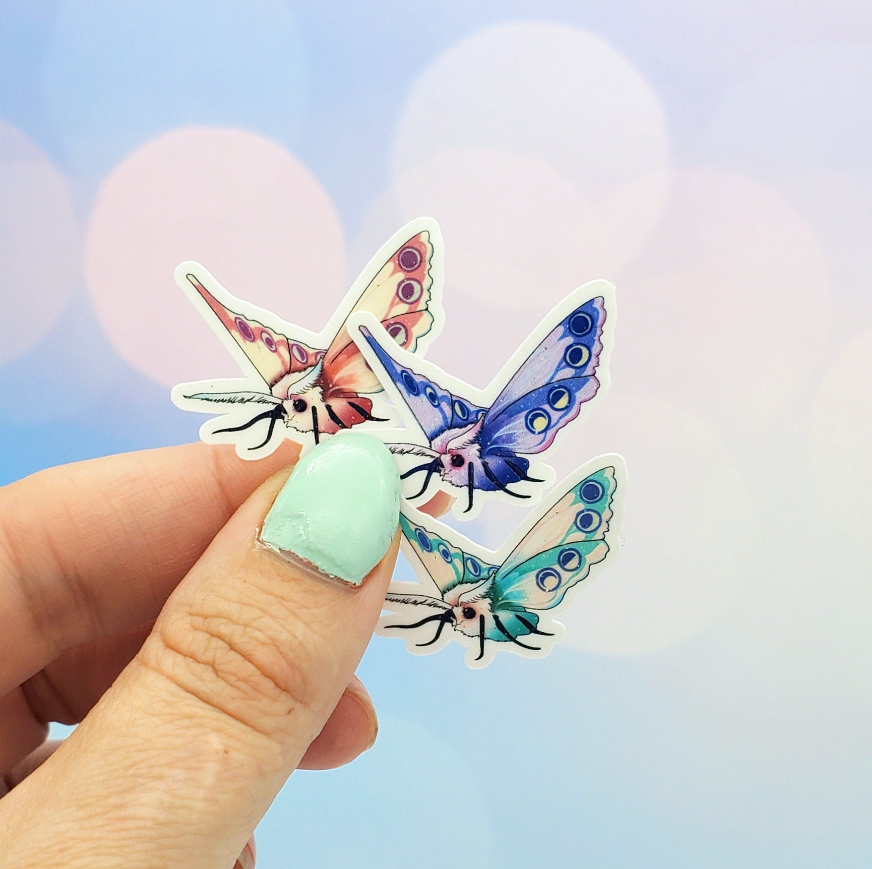 Mini Moth Stickers 9 pack