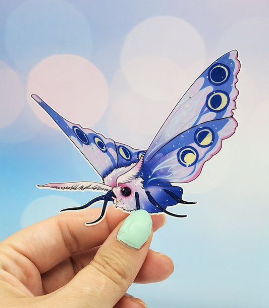 Mystic Moth Purple Sticker