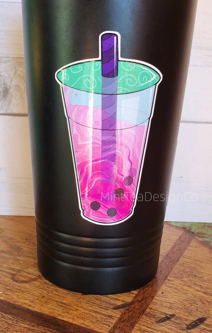 Pink Boba Sticker