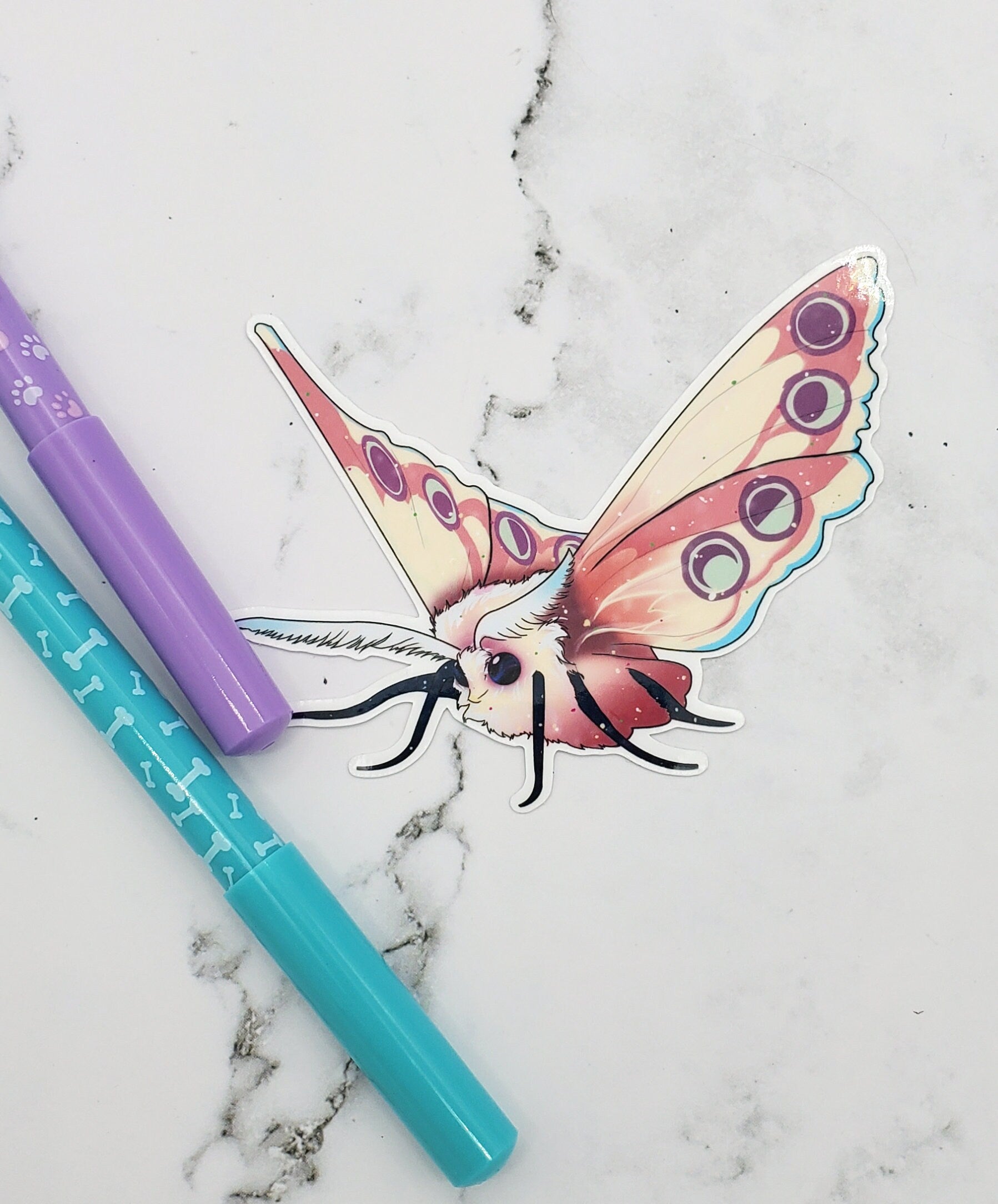 Mystic Moth Sticker Pink
