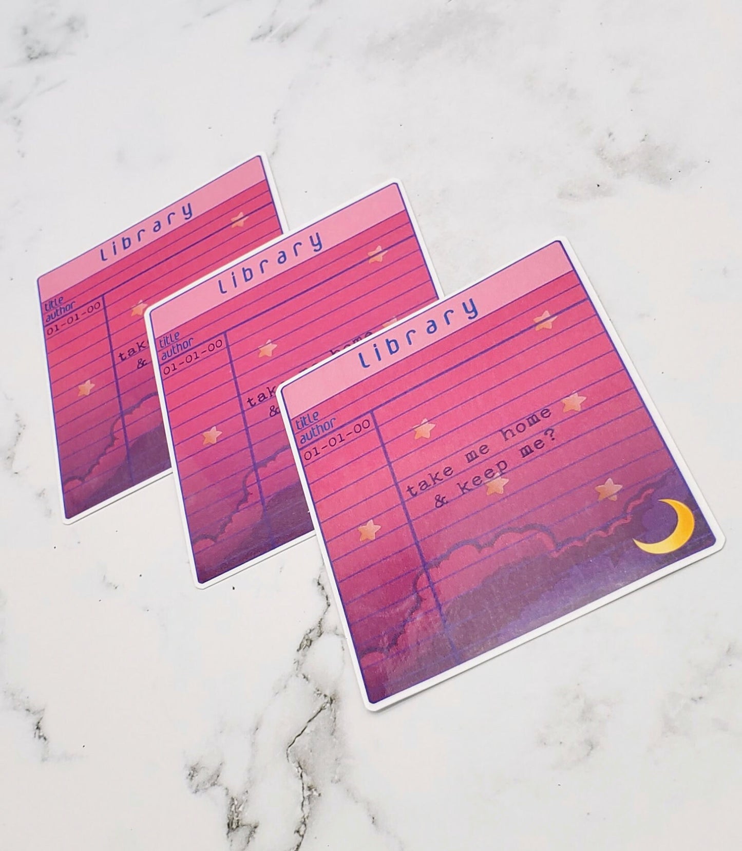 Dreamy Library Card Sticker