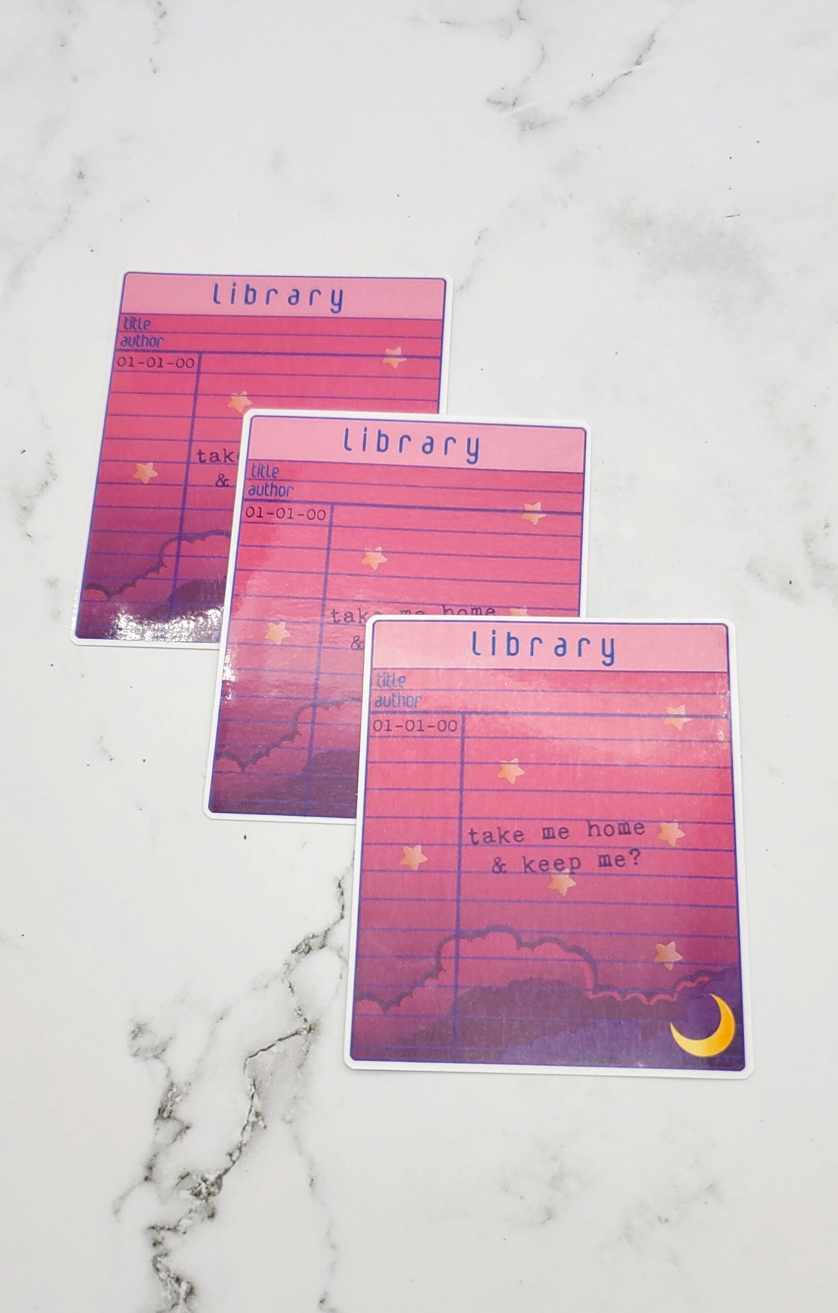Dreamy Library Card Sticker
