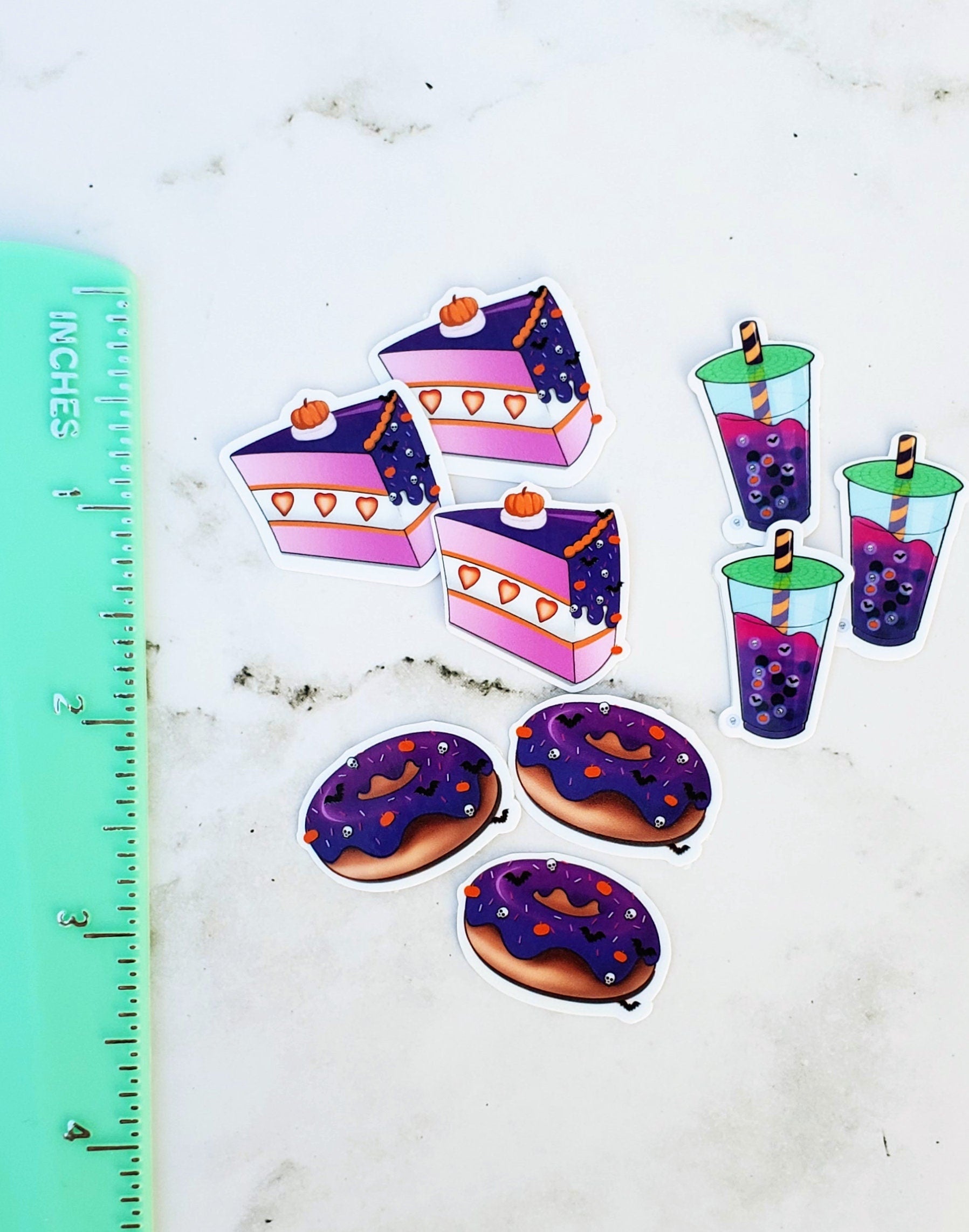 Halloween Dessert Tiny Stickers Kawaii 9 pack
