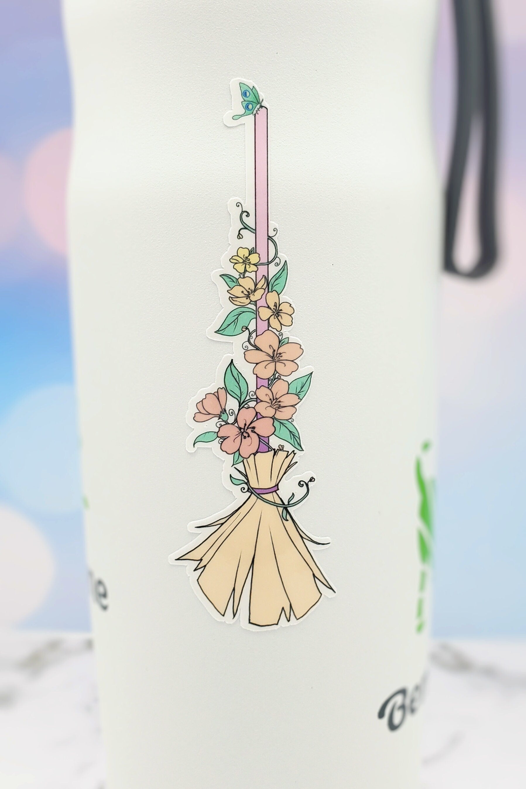 Cottagecore Witch's Broom Sticker