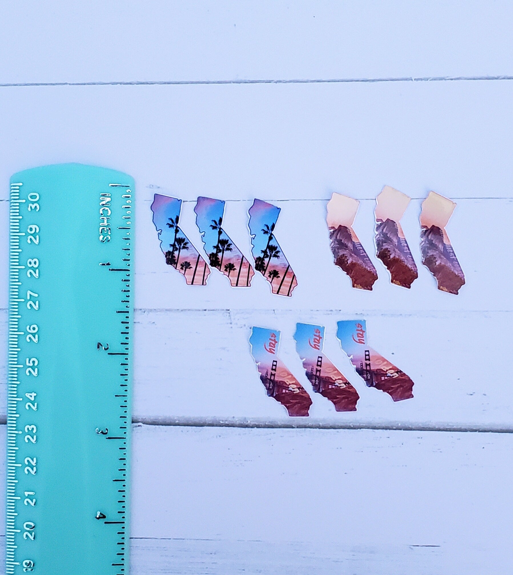 Mini California Stickers 9 pack