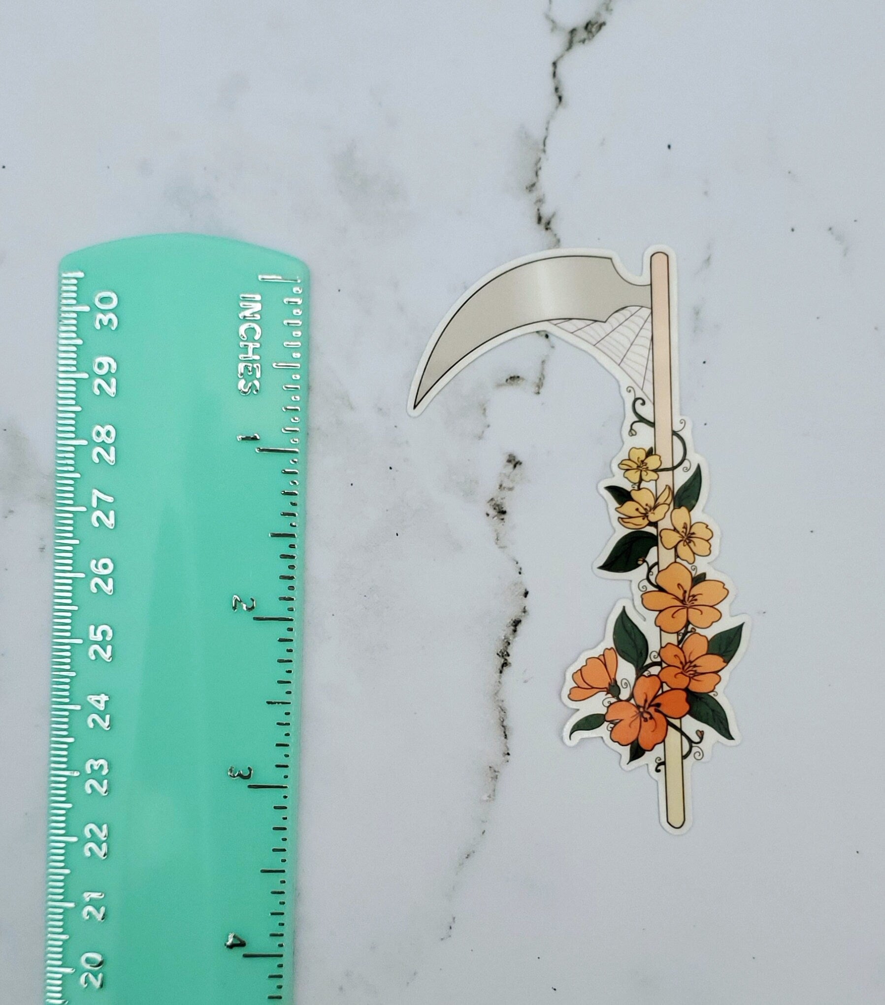 Fall Cottagecore Scythe Sticker