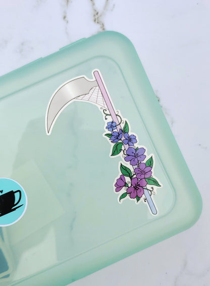 Floral Scythe Stickers 3 pack