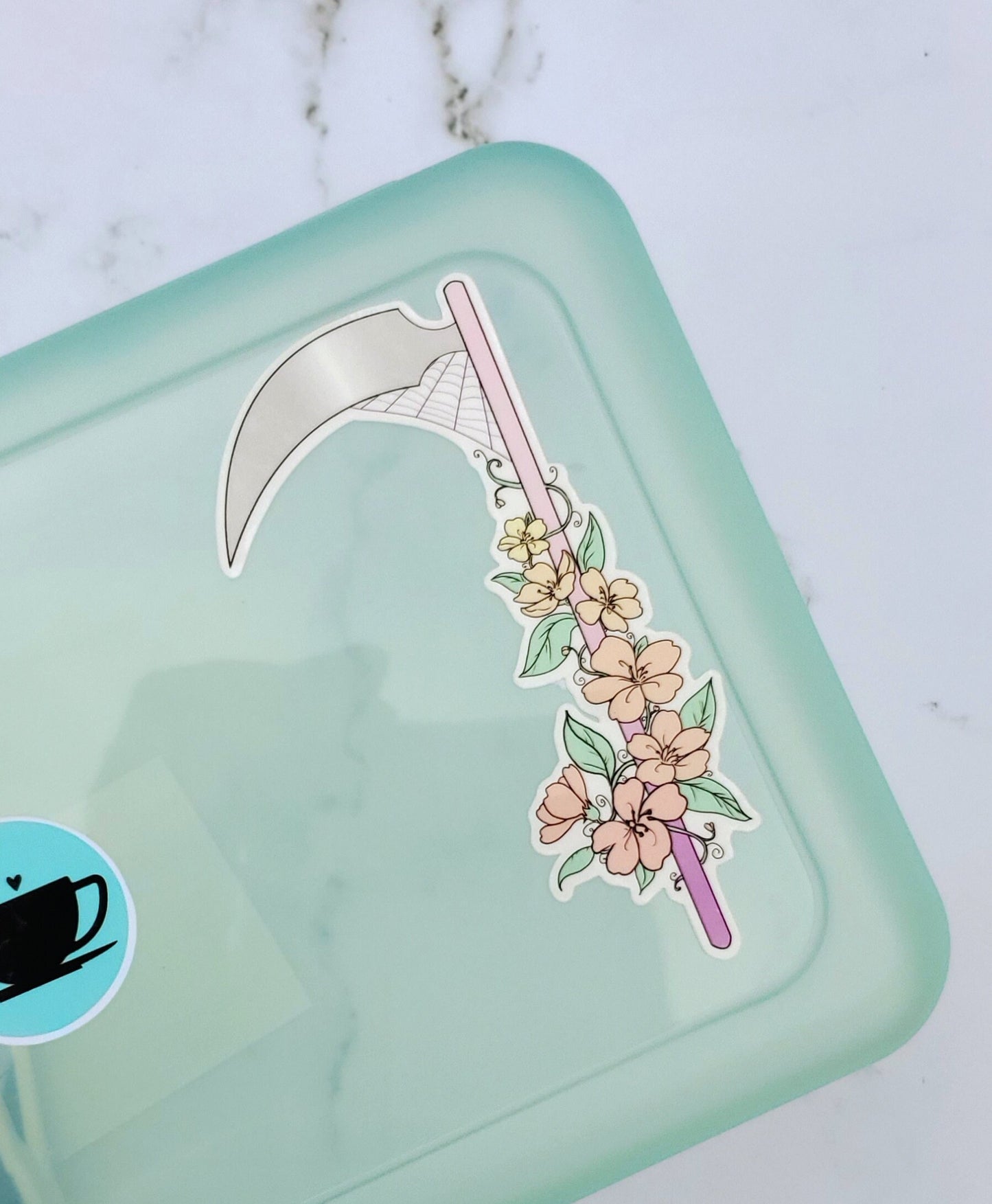 Floral Scythe Stickers 3 pack