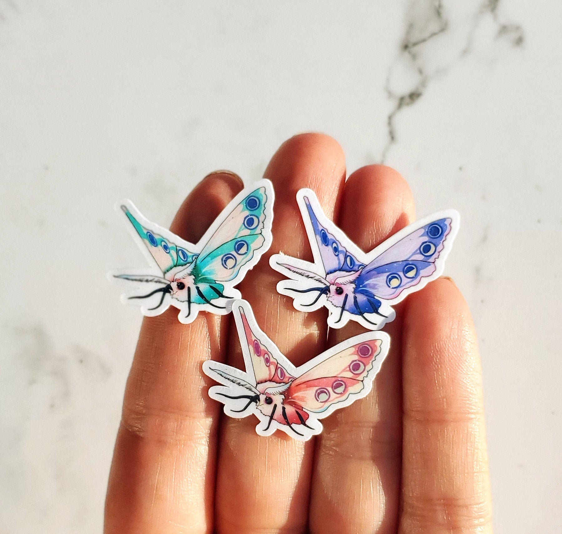 Mini Moth Stickers 9 pack