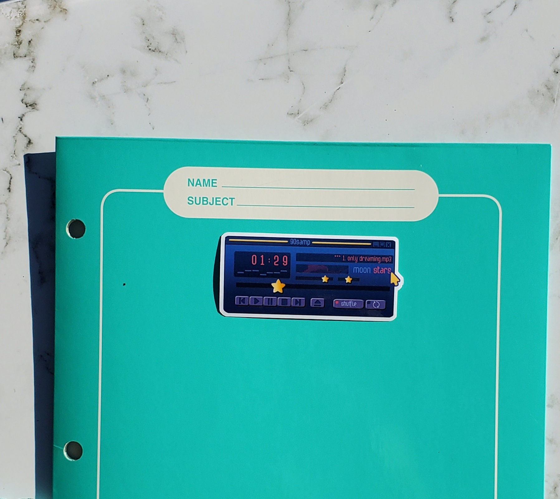 Dreamy Winamp Player Vinyl Sticker