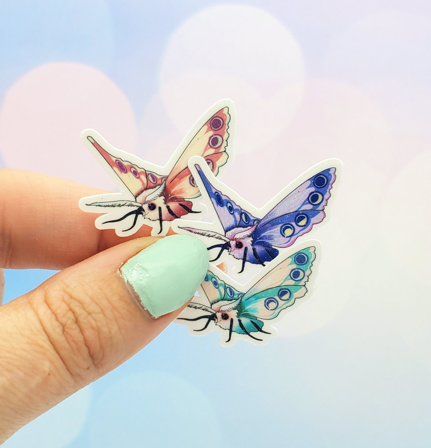 Mini Moth Stickers 9 pack