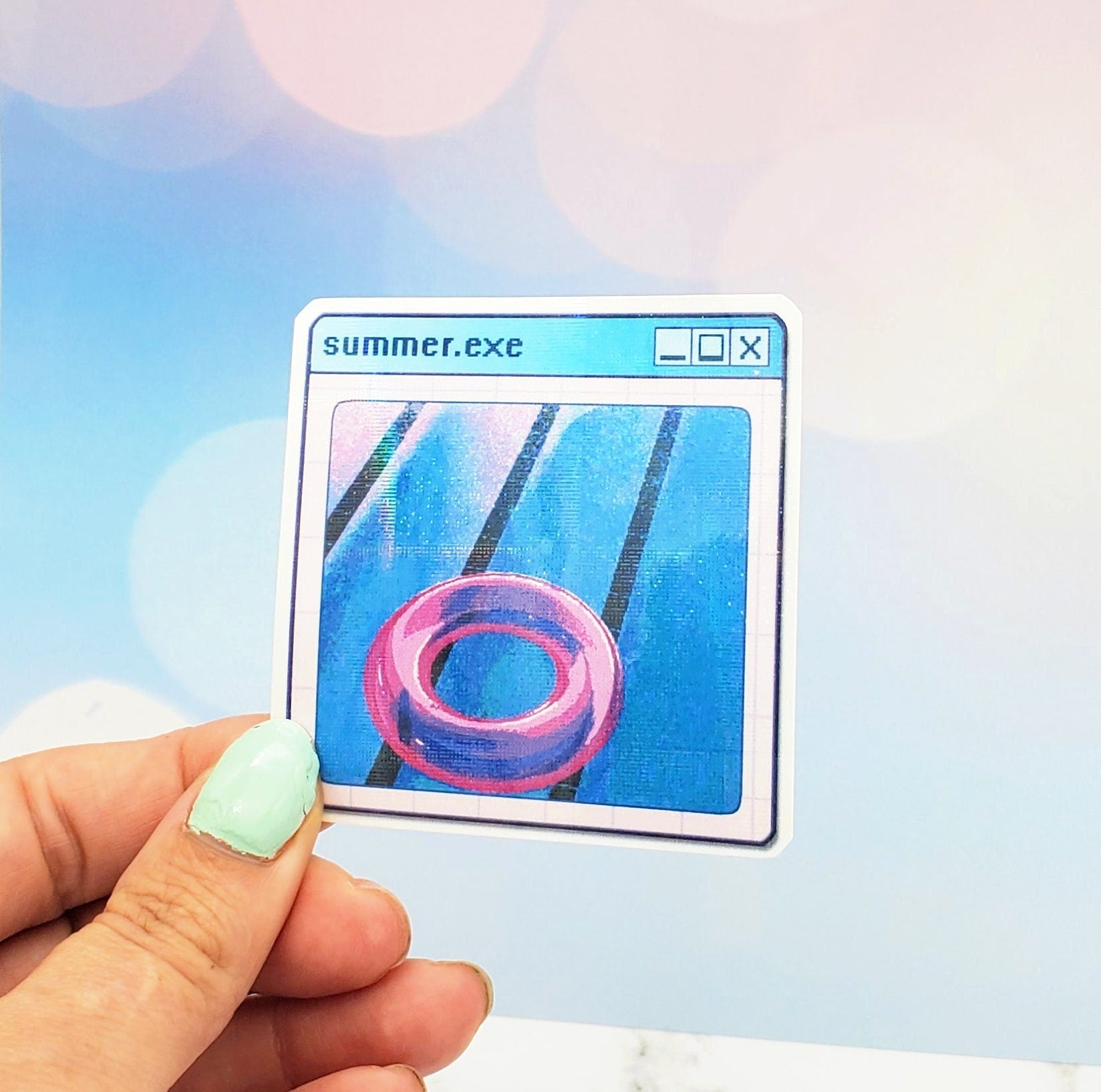 Vaporwave Summer Holo Sticker