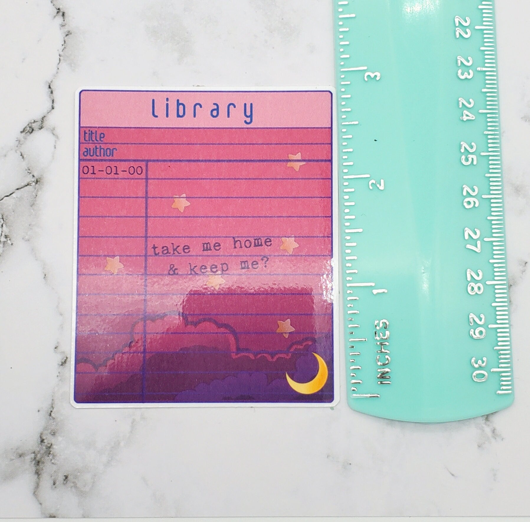 Dreamy Library Card Sticker