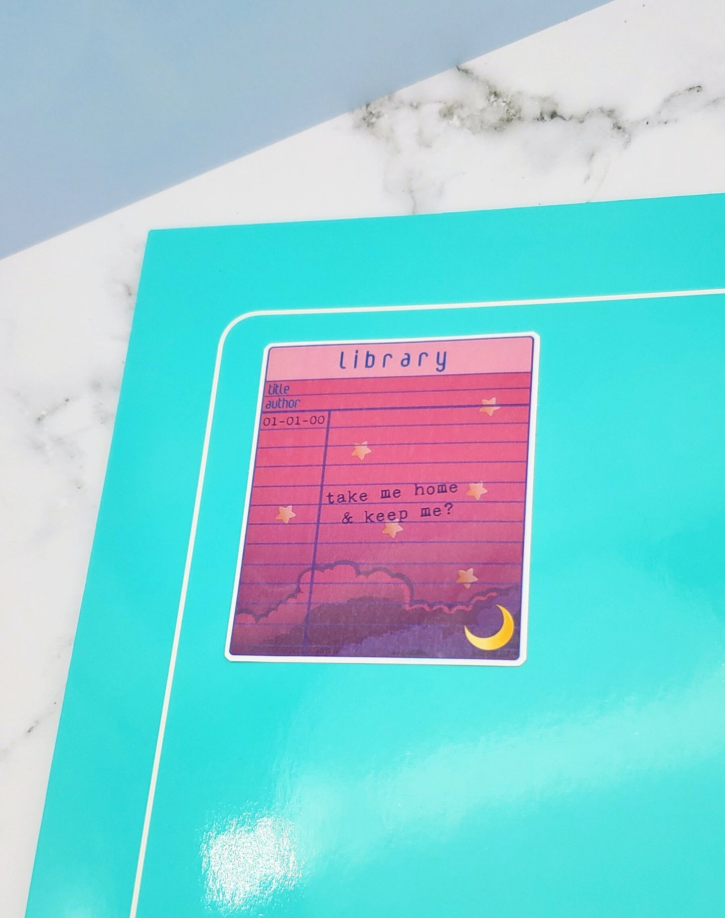 Dreamy Library Card Sticker