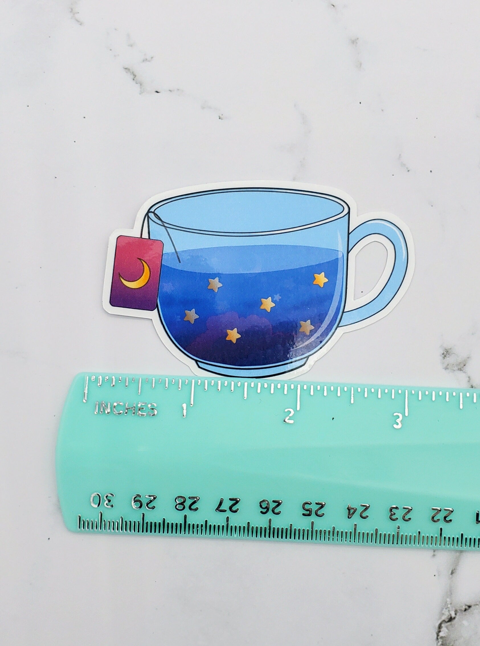 Kawaii Moon & Stars Tea Sticker