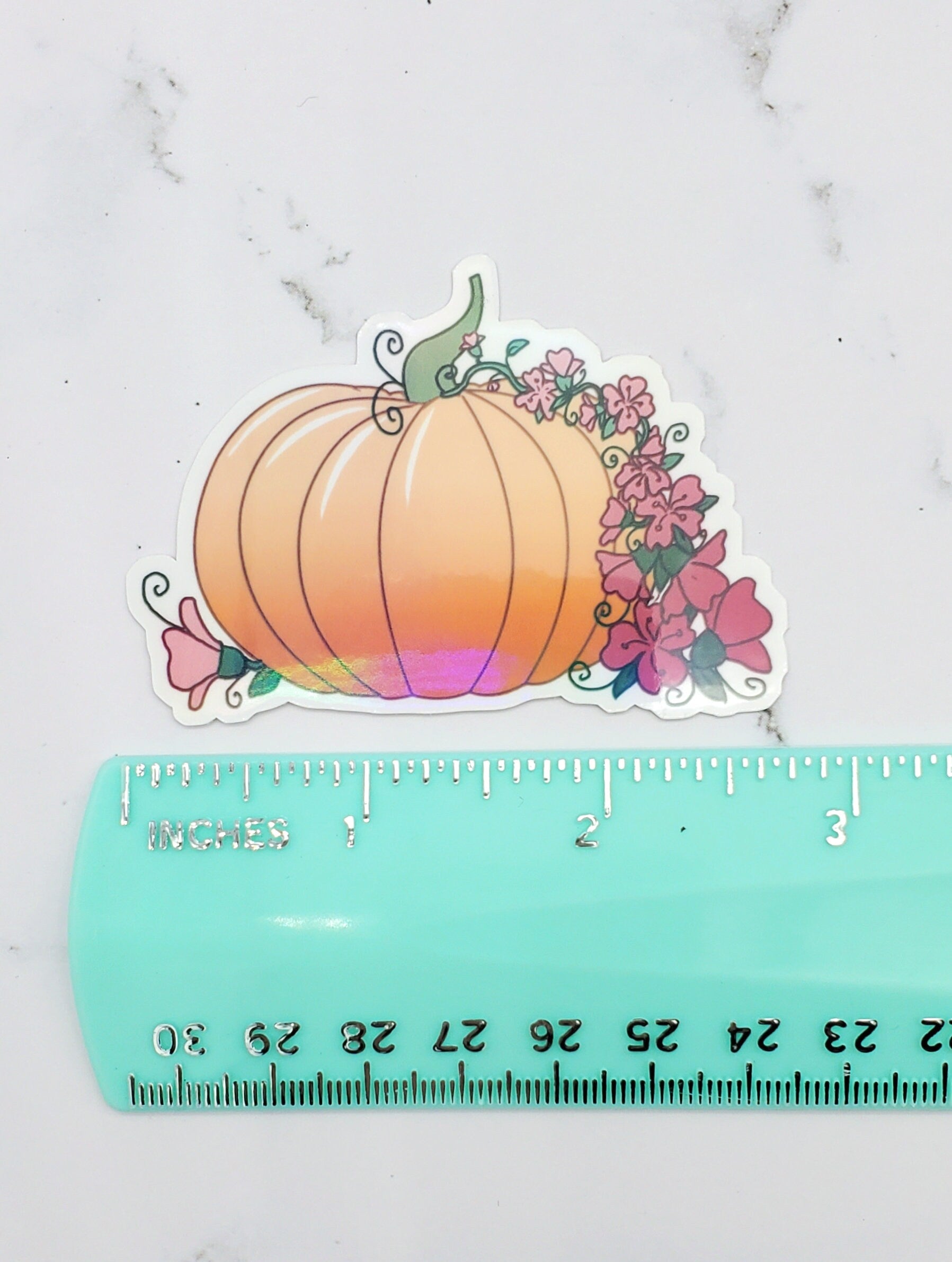 Holo Floral Pumpkin Orange