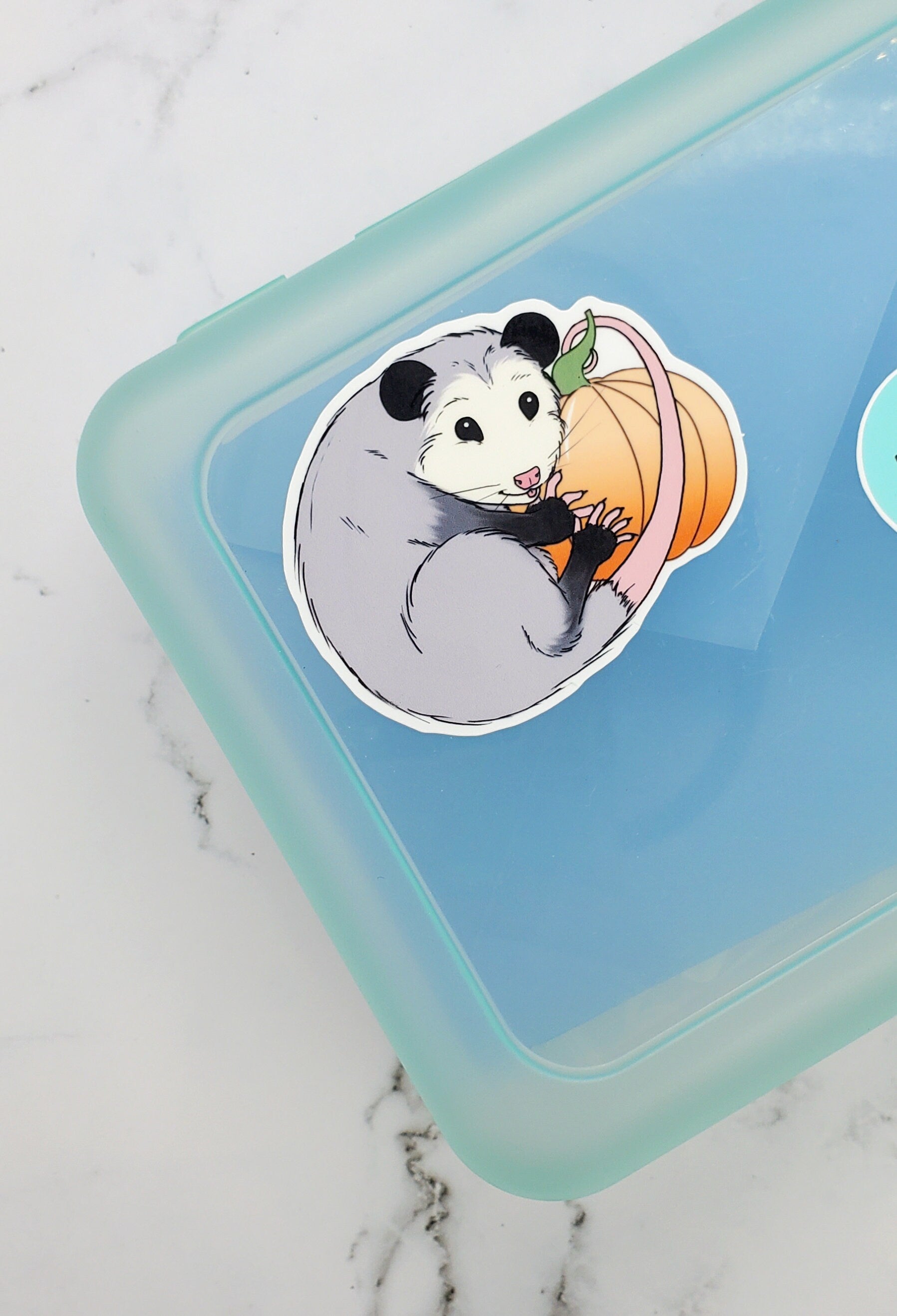 Fall Opossum Pumpkin Sticker