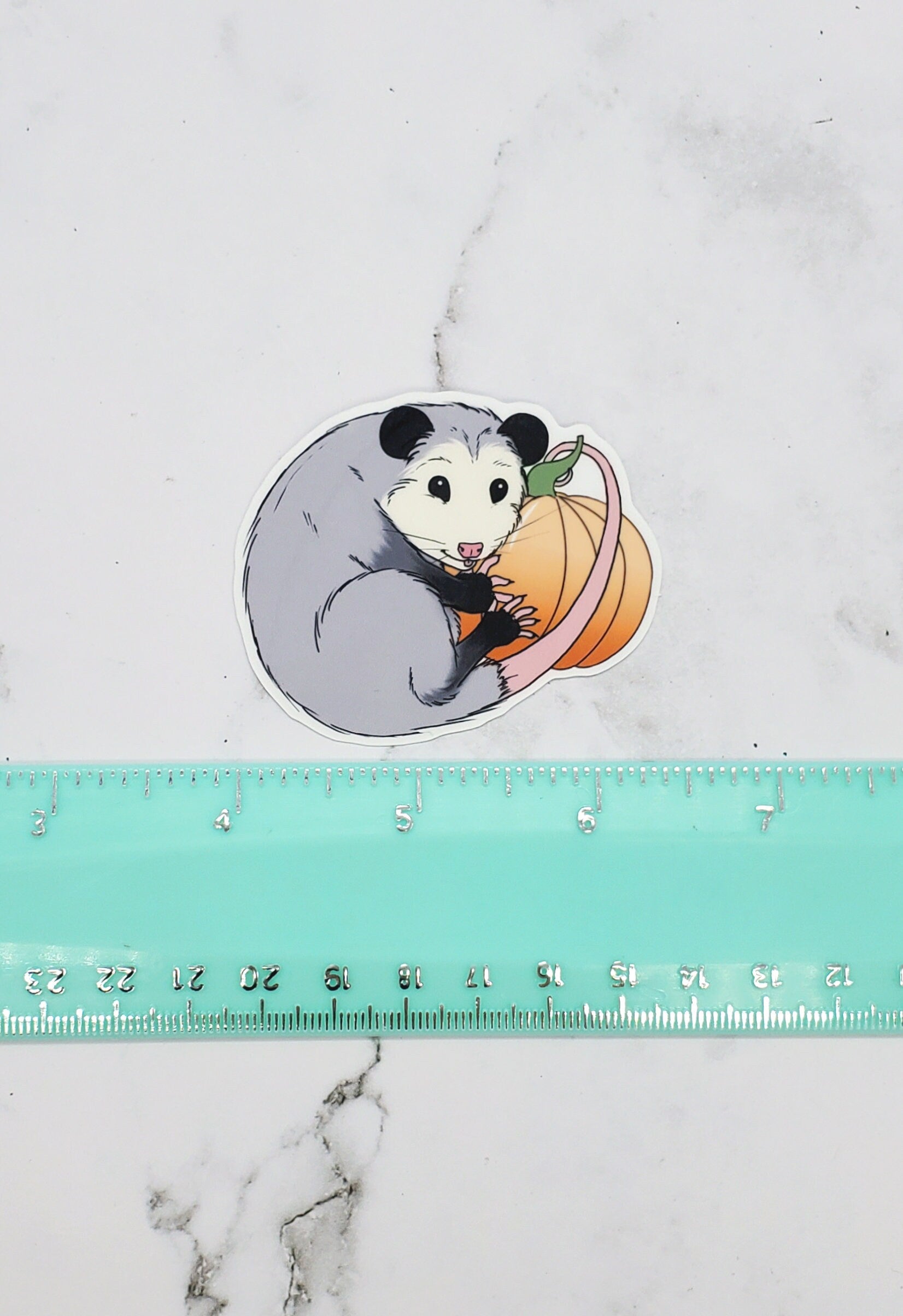 Fall Opossum Pumpkin Sticker
