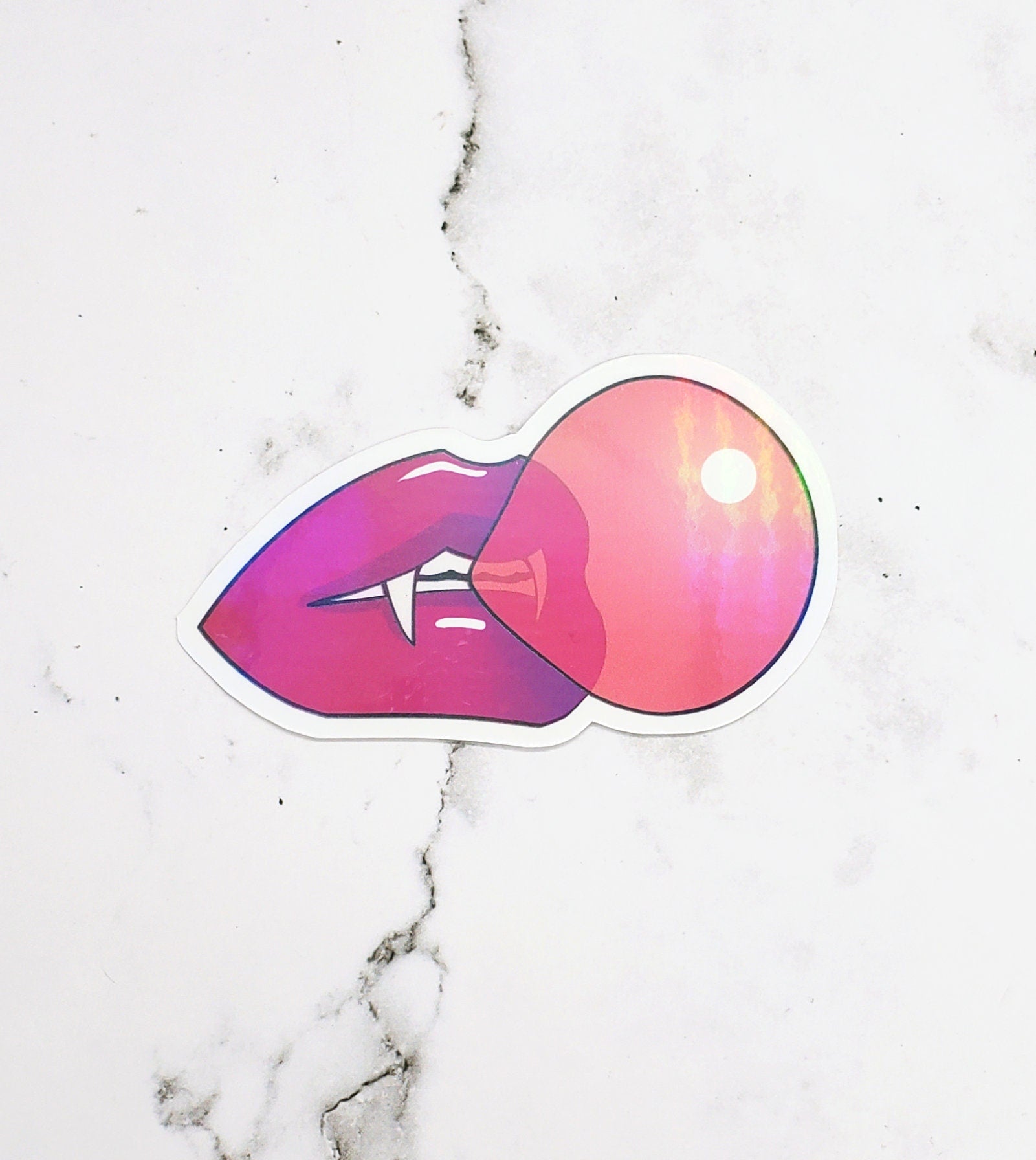 Vampire Bubblegum Sticker Pink