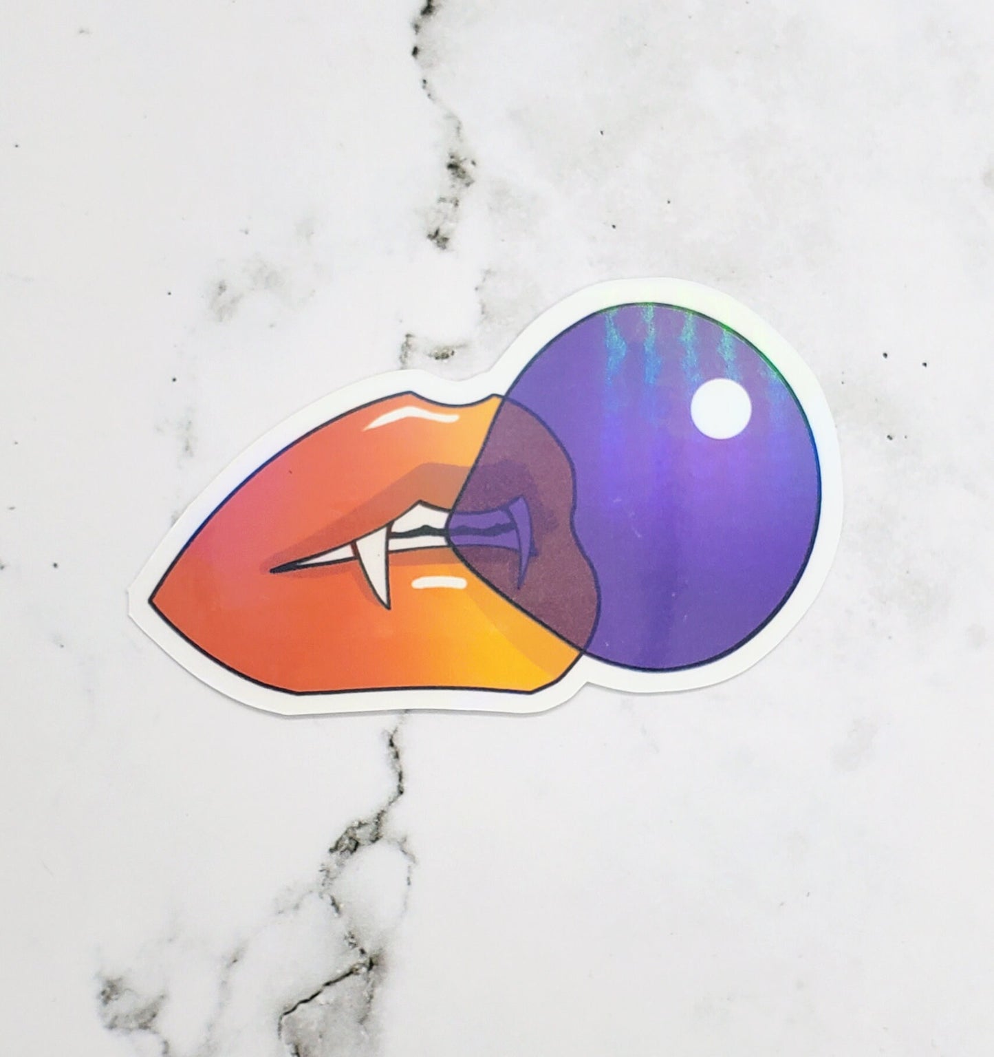 Vampire Bubblegum Sticker Orange
