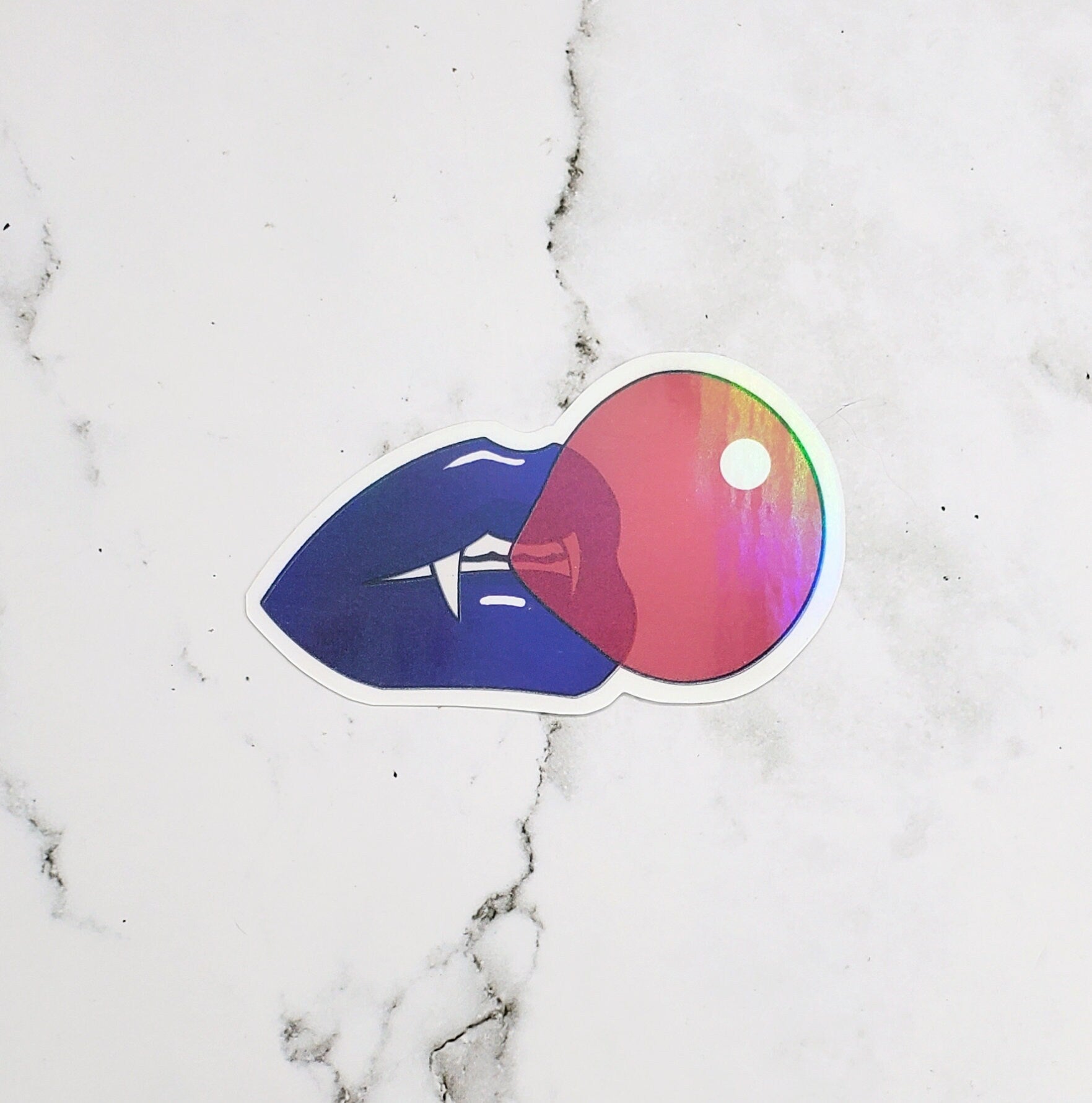 Vampire Bubblegum Sticker Purple