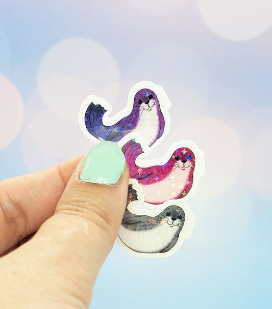 Mini Holo Seal Stickers 9 pack