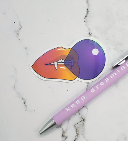 Vampire Bubblegum Sticker Orange