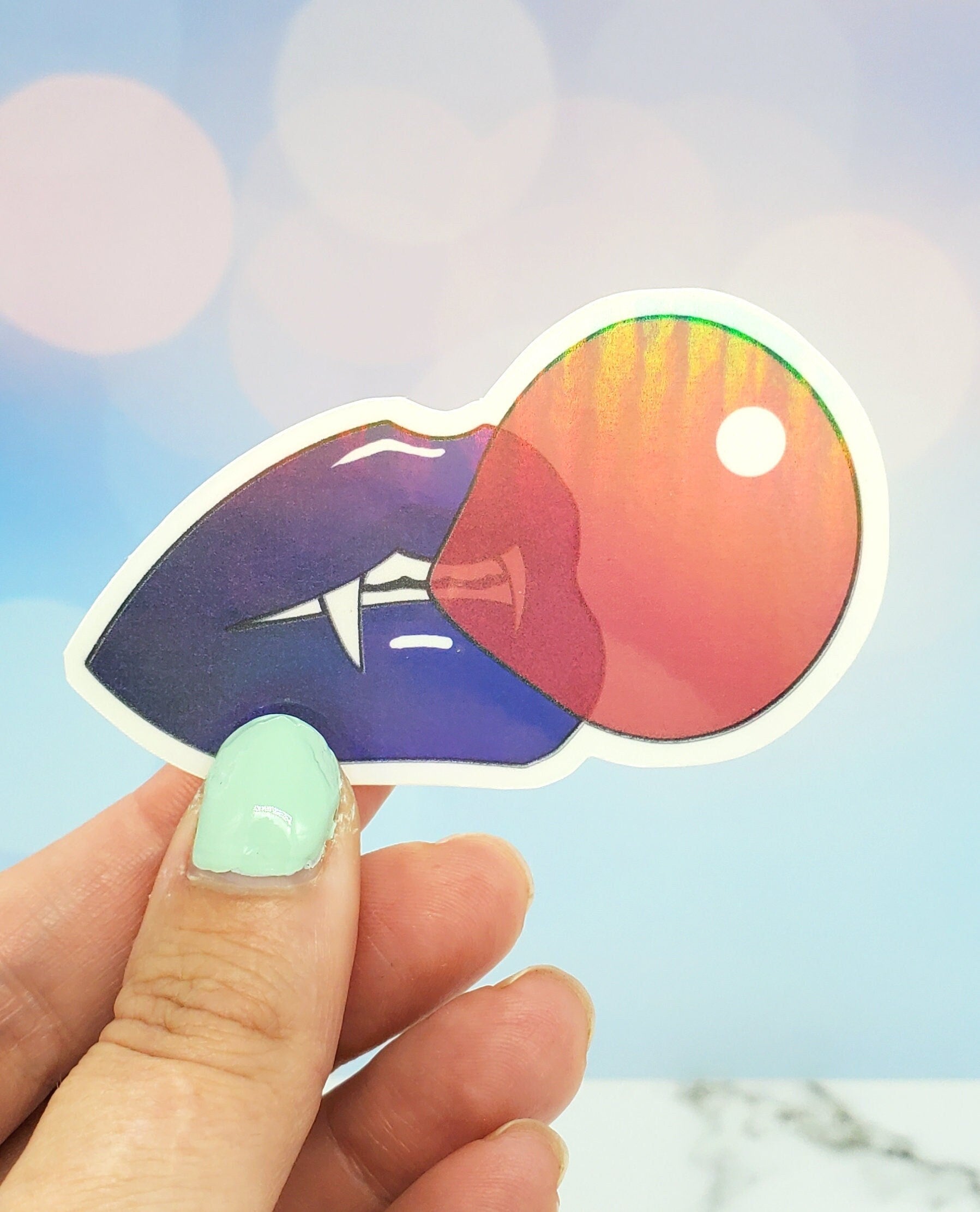 Vampire Bubblegum Sticker Purple