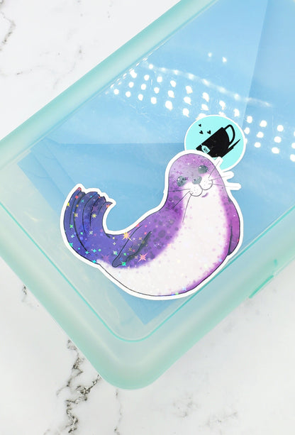 Happy Holo Seal Stickers 3 pack